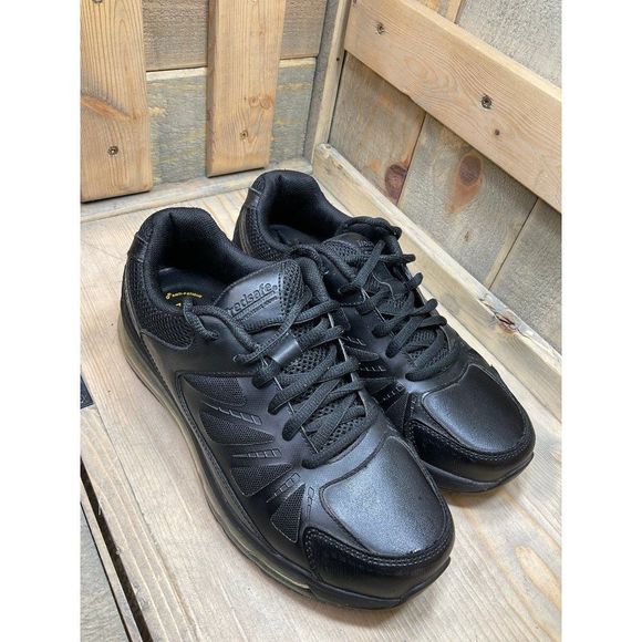 TREDSAFE Mens MNTS48DP001 Slip Resistant Lace Up Black Running Shoes Size 7 - Picture 2 of 9
